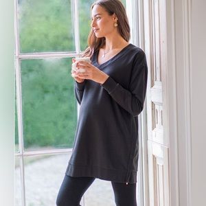 Black V Neck Maternity and Nursing Sweater